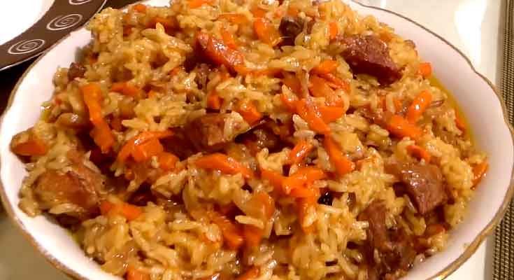 узбекское блюдо с рисом 